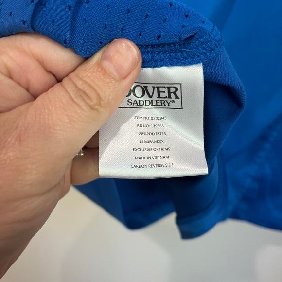 Dover Saddlery Stride Short Sleeve Blue Stride Equestrian Top Size M - Picture 7 of 7